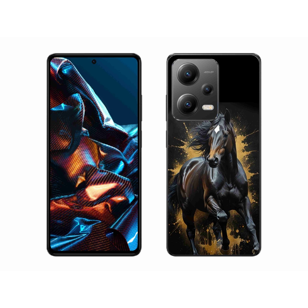 Gél borítás mmCase a Xiaomi Redmi Note 12 Pro 5G-hez - elegáns fekete ménes