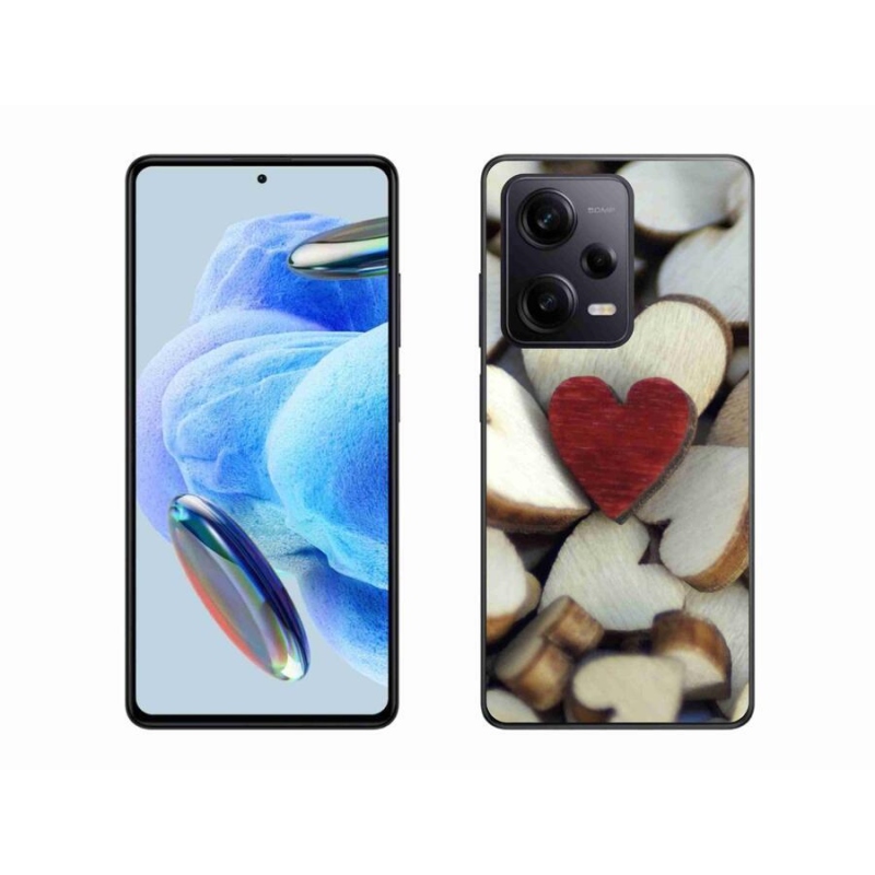 Gél borítás mmCase a Xiaomi Redmi Note 12 Pro+ 5G számára - gravírozott piros szív