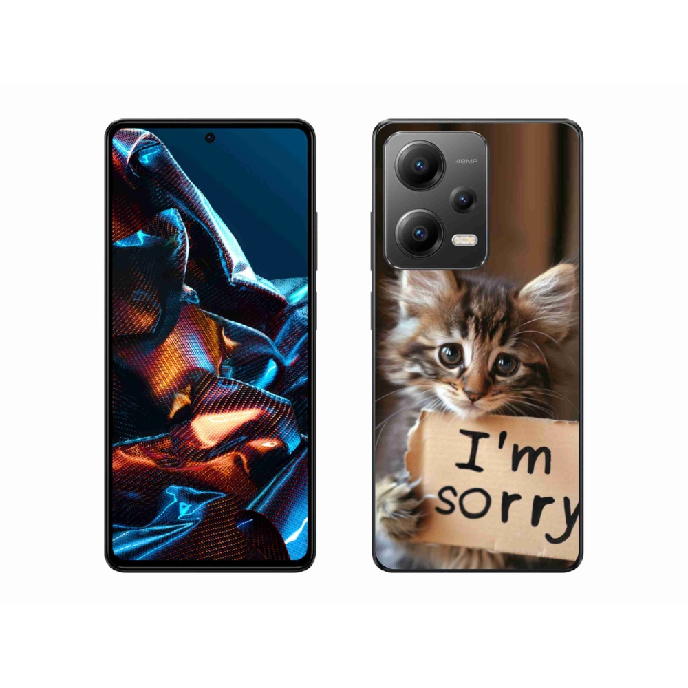 Gél borítás mmCase a Xiaomi Redmi Note 12 Pro 5G-hez - macska bocsánatkérés