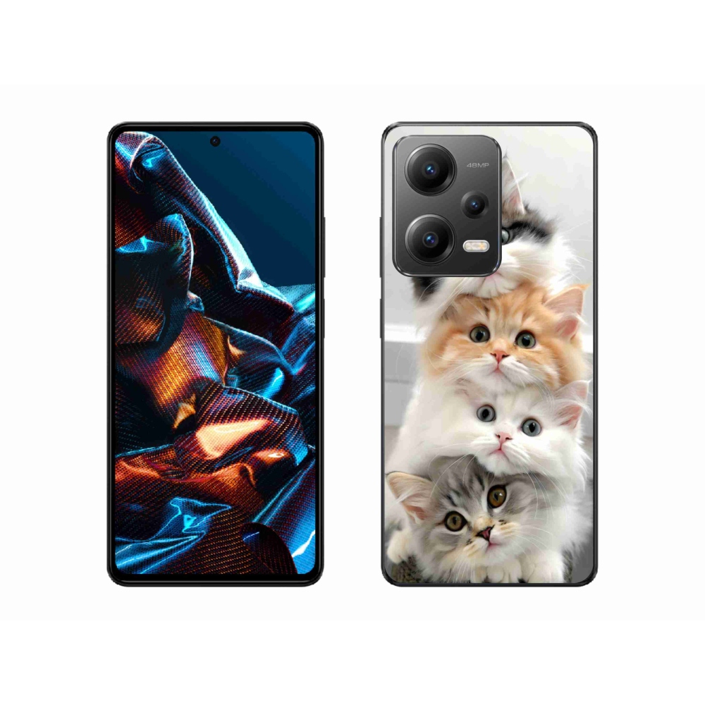 Gél borítás mmCase a Xiaomi Redmi Note 12 Pro 5G számára - macska csokor