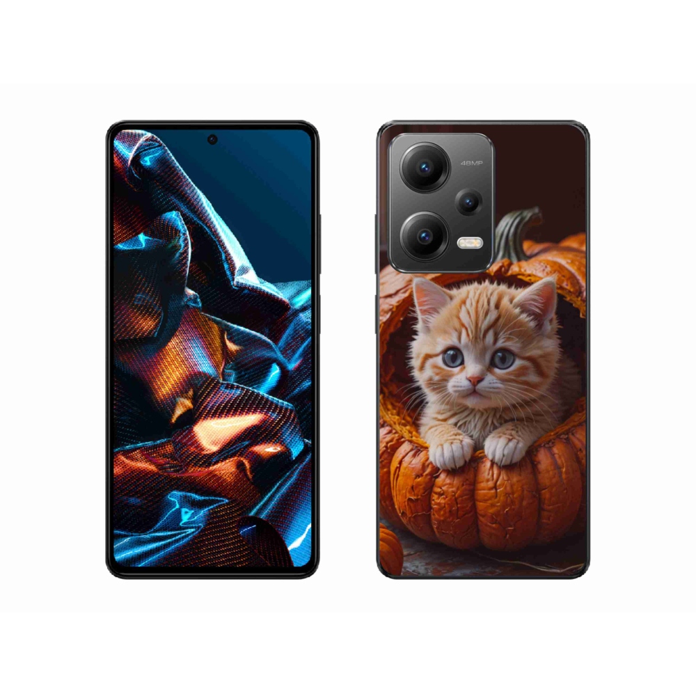 Gél borítás mmCase a Xiaomi Redmi Note 12 Pro 5G-hez - cica és tök 2