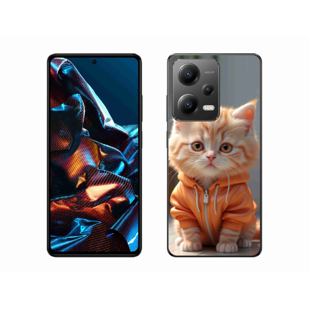 Gél borítás mmCase a Xiaomi Redmi Note 12 Pro 5G számára - cica melegítőben