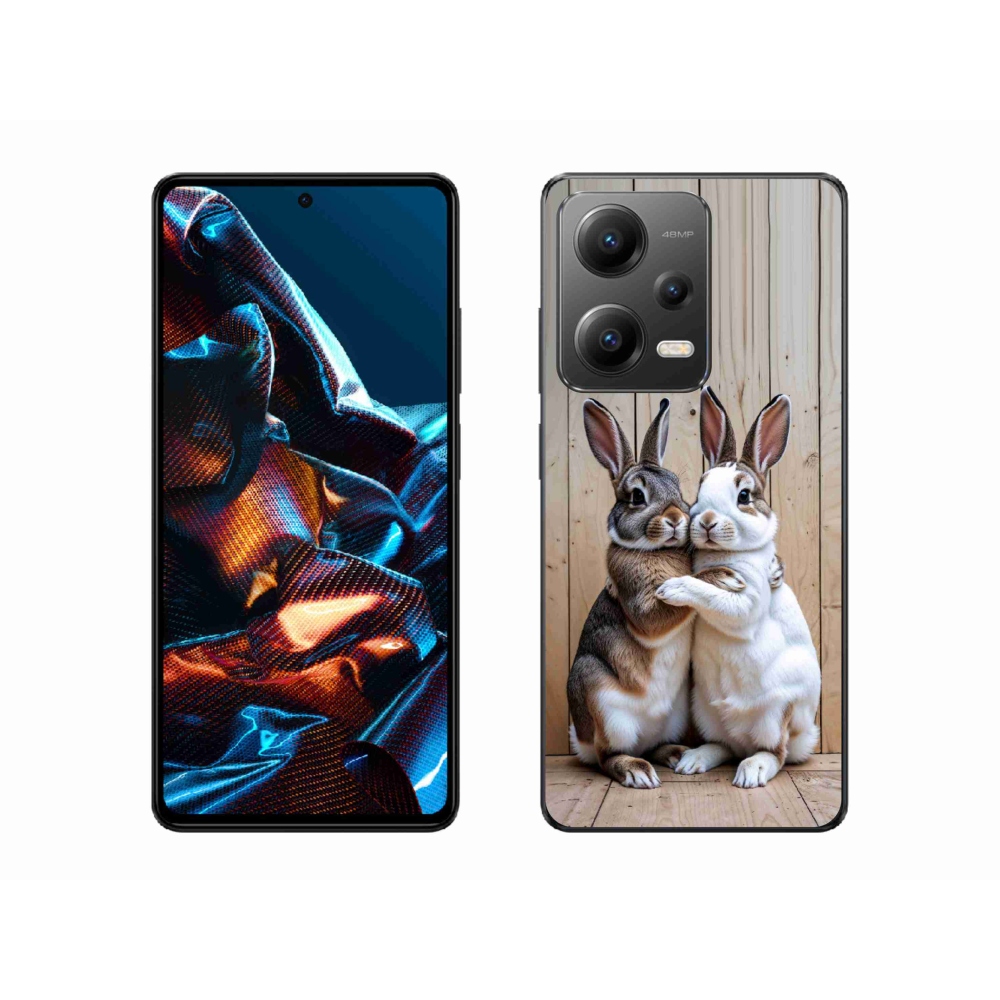 Gél borítás mmCase a Xiaomi Redmi Note 12 Pro 5G számára - nyúl pár