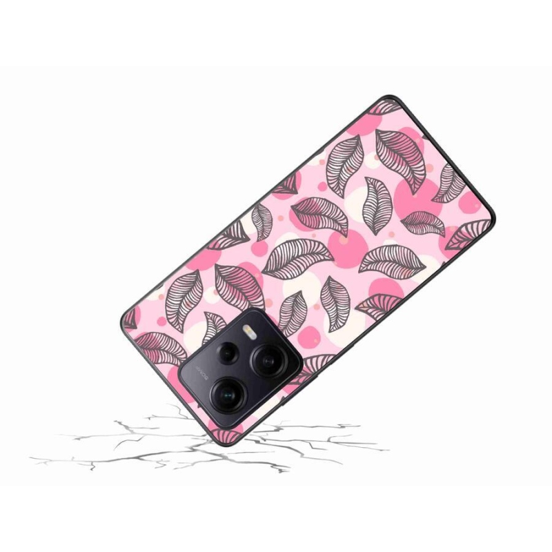 Gél borítás mmCase a Xiaomi Redmi Note 12 Pro+ 5G számára - rajzfilmes hulló levelek