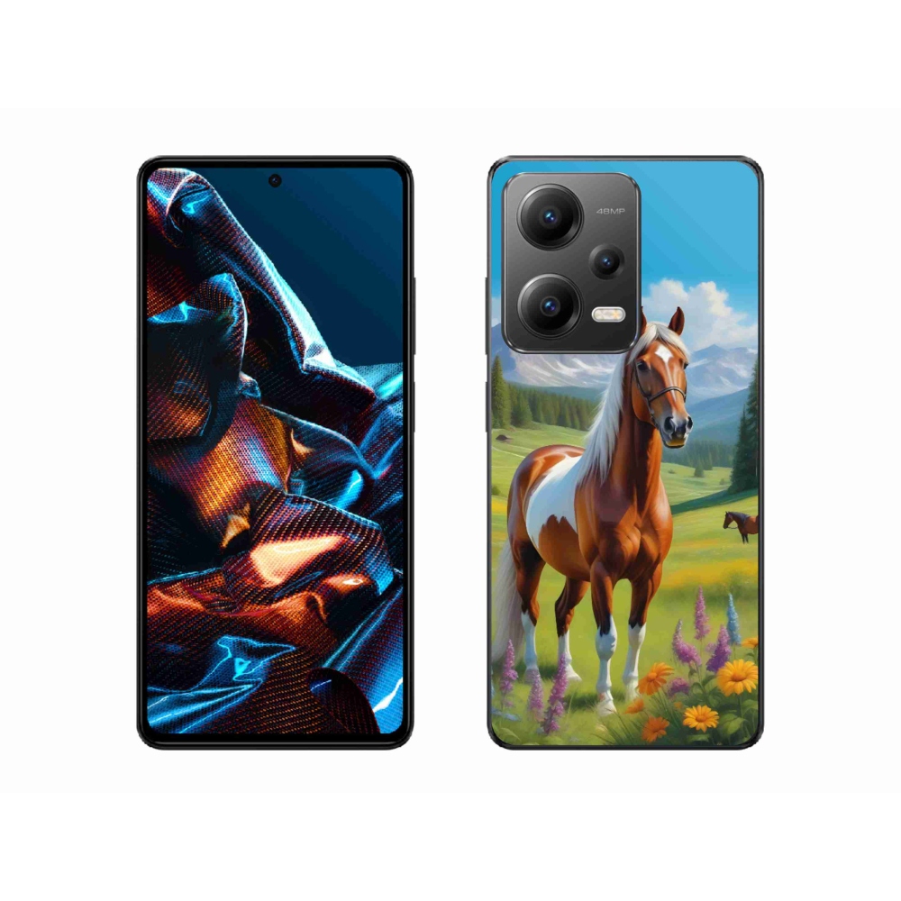 Gél borítás mmCase a Xiaomi Redmi Note 12 Pro 5G számára - ló a réten