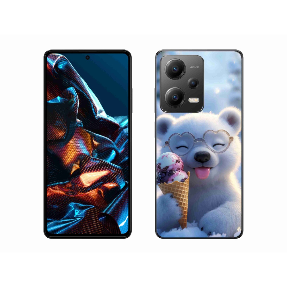 Gél borítás mmCase a Xiaomi Redmi Note 12 Pro 5G-hez - mackó fagylalttal