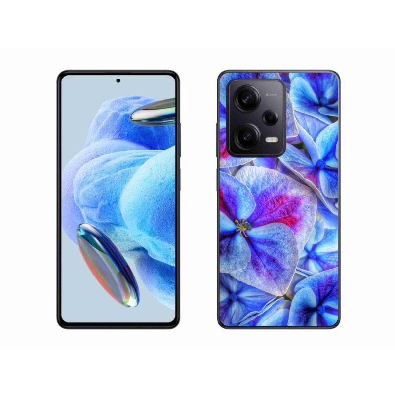 Gél borítás mmCase a Xiaomi Redmi Note 12 Pro+ 5G - kék virágok 1