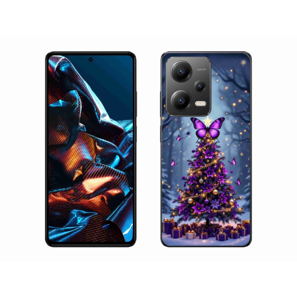 Gél borító mmCase a Xiaomi Redmi Note 12 Pro 5G-hez - pillangó karácsonyfa