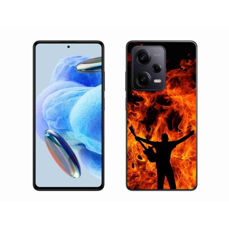 Gél borító mmCase a Xiaomi Redmi Note 12 Pro+ 5G - zenész és tűz