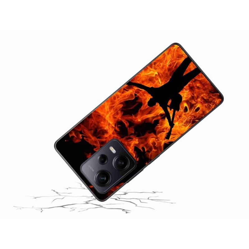 Gél borító mmCase a Xiaomi Redmi Note 12 Pro+ 5G - zenész és tűz