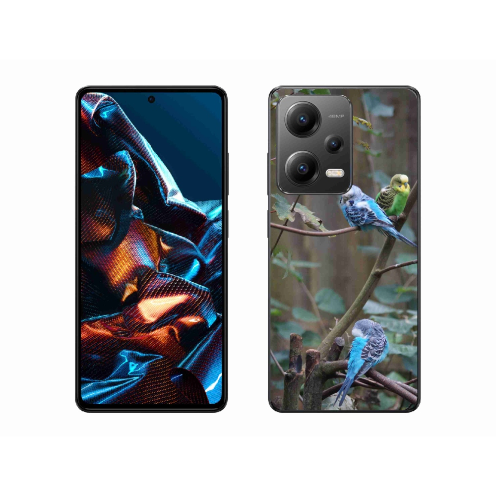 Gél borító mmCase a Xiaomi Redmi Note 12 Pro 5G számára - papagájok az ágon