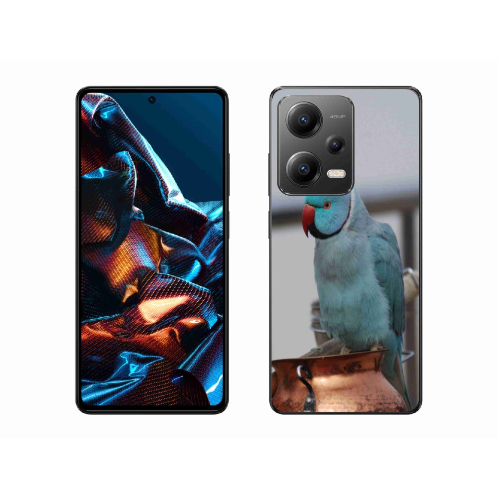 Gél borítás mmCase a Xiaomi Redmi Note 12 Pro 5G-hez - papagáj alexander kék