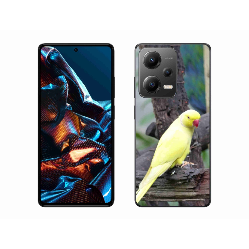 Gél borítás mmCase a Xiaomi Redmi Note 12 Pro 5G-hez - papagáj alexander sárga