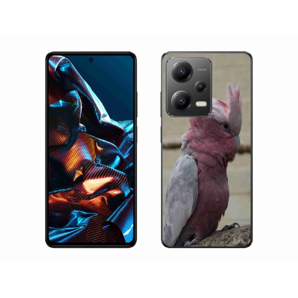 Gél borítás mmCase a Xiaomi Redmi Note 12 Pro 5G-hez - papagáj kakadu rózsaszínű