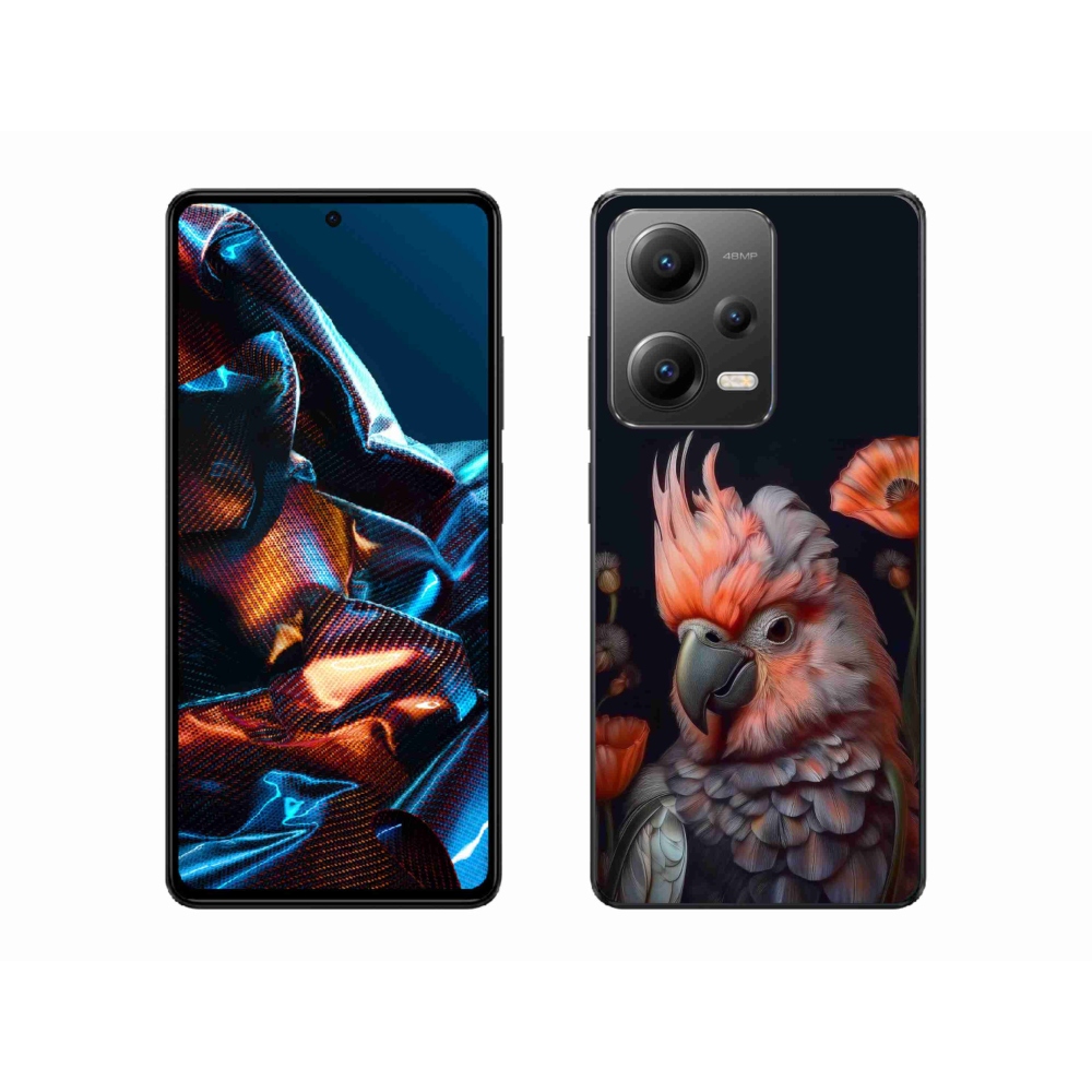 Gél borítás mmCase a Xiaomi Redmi Note 12 Pro 5G-hez - papagáj kakadu színekben