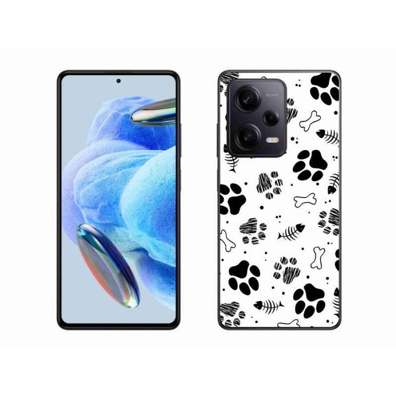 Gél borítás mmCase a Xiaomi Redmi Note 12 Pro+ 5G - kutyamancsok 1