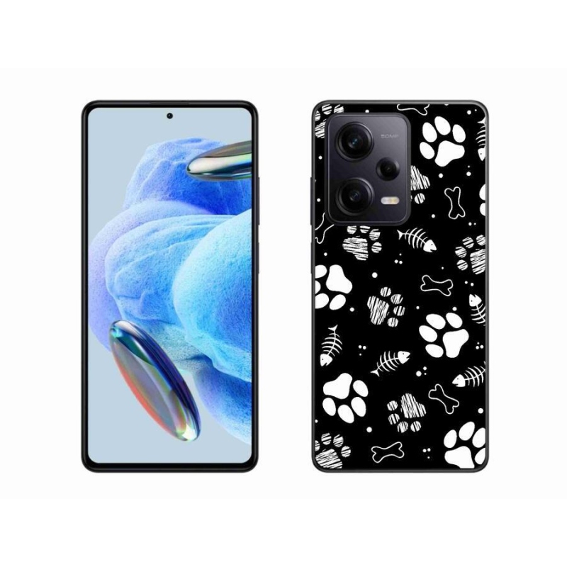 Gél borítás mmCase a Xiaomi Redmi Note 12 Pro+ 5G számára - kutyamancsok