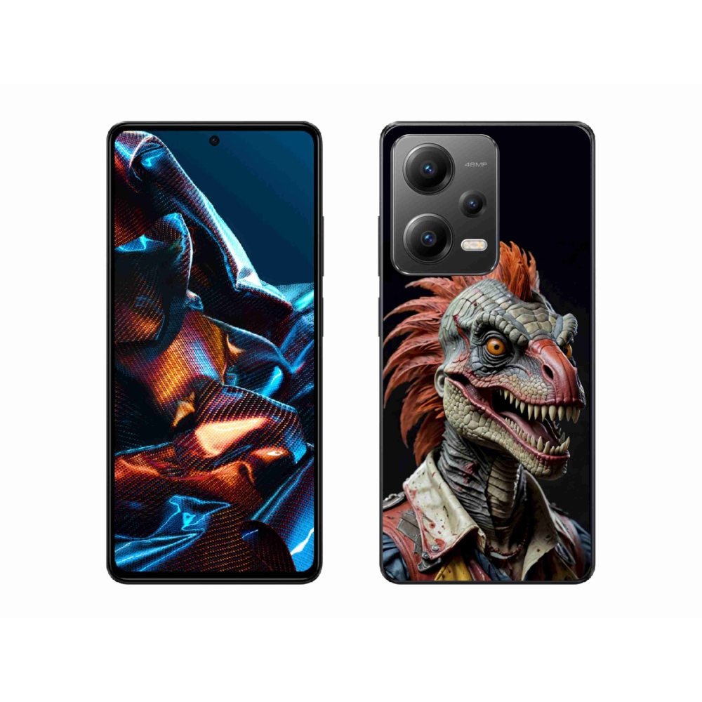 Gél borítás mmCase a Xiaomi Redmi Note 12 Pro 5G-hez - punk dinoszaurusz