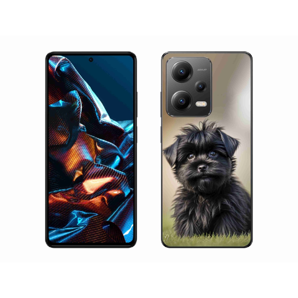 Gél borítás mmCase a Xiaomi Redmi Note 12 Pro 5G-hez - aranyos fekete kutya