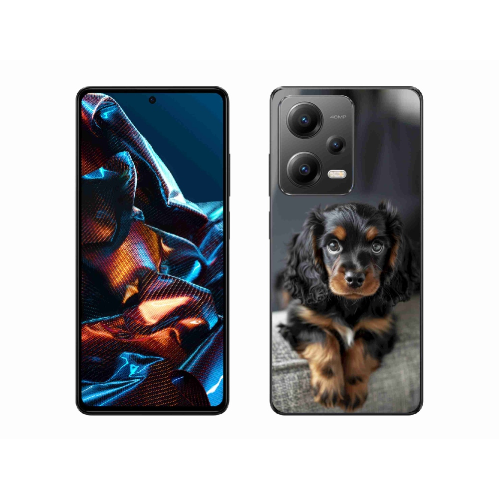 Gél borítás mmCase a Xiaomi Redmi Note 12 Pro 5G számára - aranyos hosszú szőrű tacskó