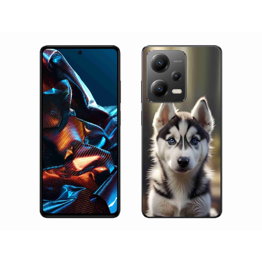 Gél borítás mmCase a Xiaomi Redmi Note 12 Pro 5G számára - aranyos szibériai husky