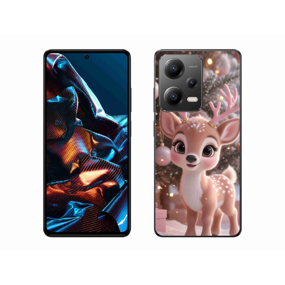 Gél borítás mmCase a Xiaomi Redmi Note 12 Pro 5G számára - aranyos rénszarvas