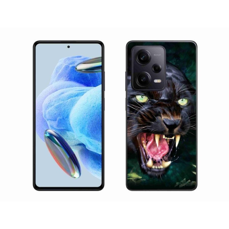 Gél borítás mmCase a Xiaomi Redmi Note 12 Pro+ 5G - dühös fekete párduchoz