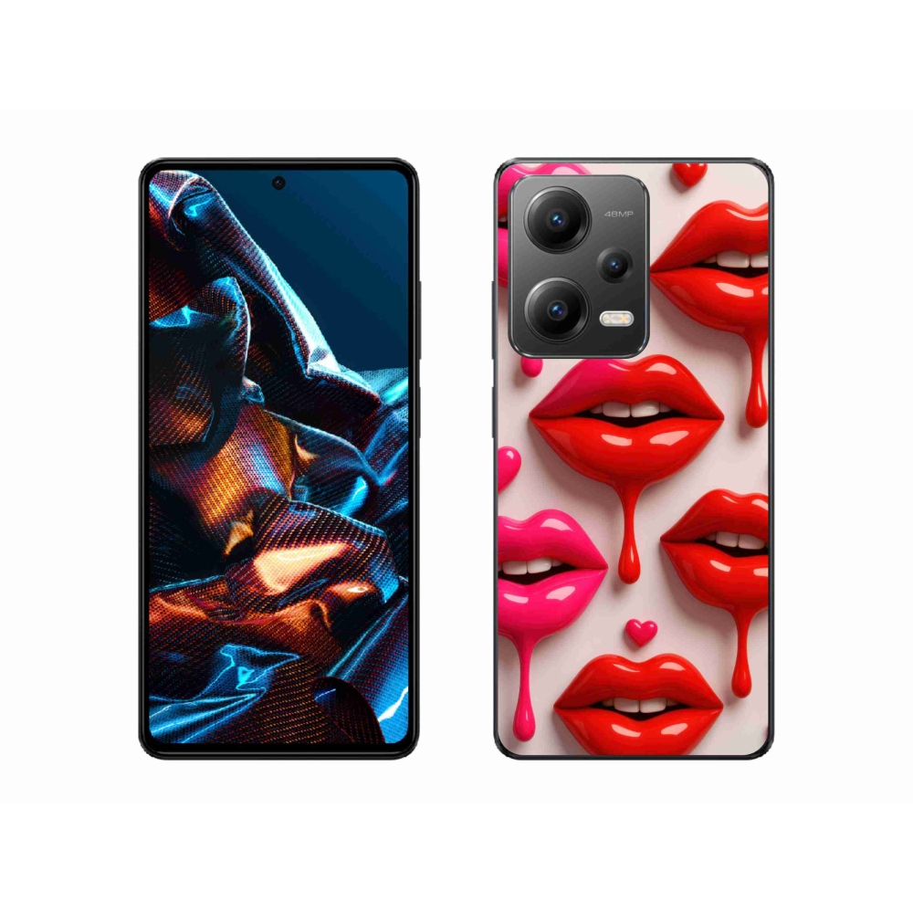 Gél borítás mmCase a Xiaomi Redmi Note 12 Pro 5G számára - ajkak 2