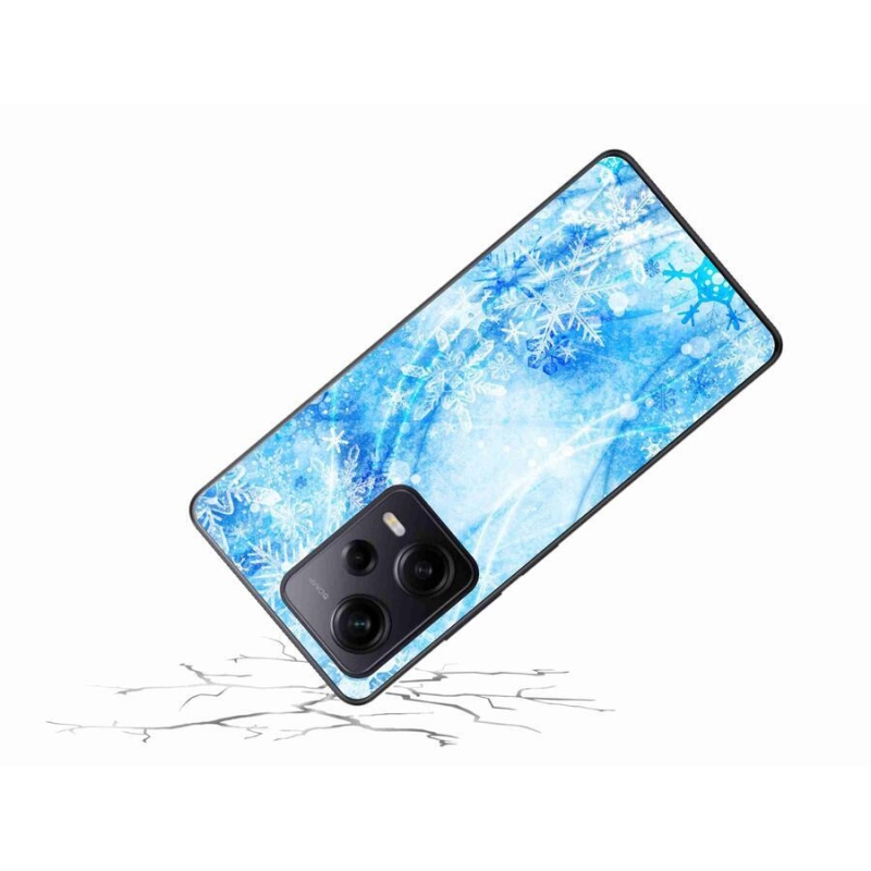 Gél borítás mmCase a Xiaomi Redmi Note 12 Pro+ 5G számára - hópelyhek