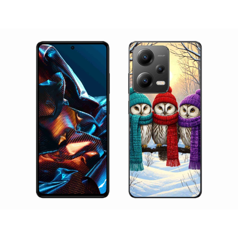 Gél borítás mmCase a Xiaomi Redmi Note 12 Pro 5G számára - bagoly barátok