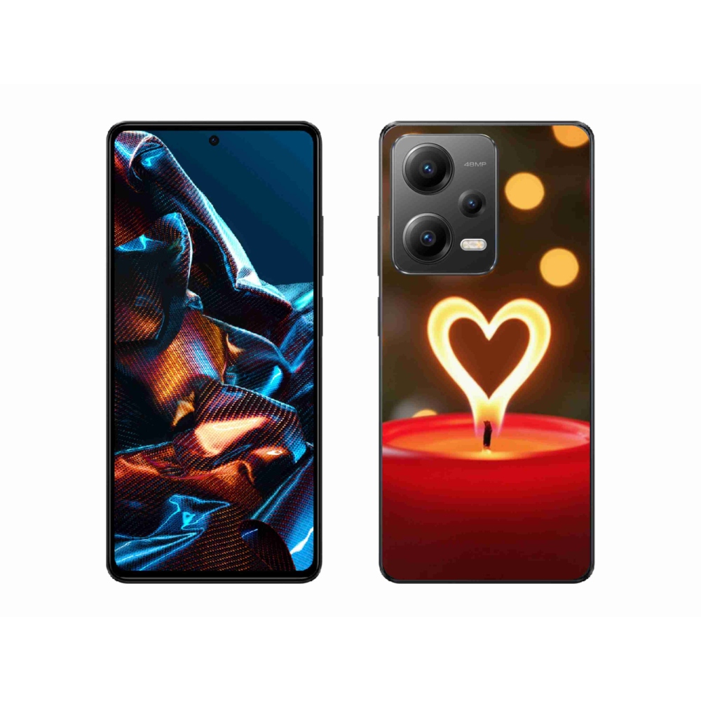 Gél borítás mmCase a Xiaomi Redmi Note 12 Pro 5G-hez - láng szíve