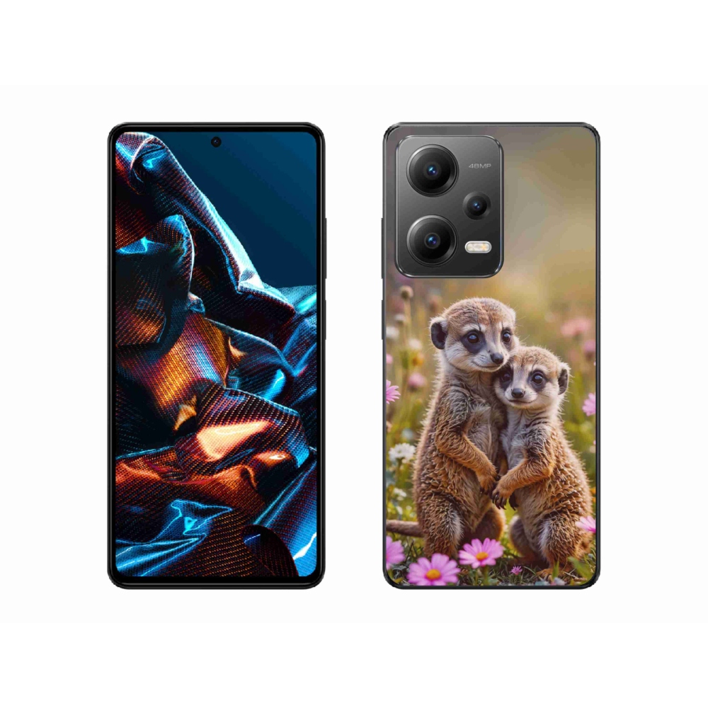 Gél borítás mmCase a Xiaomi Redmi Note 12 Pro 5G számára - szurikátás duó