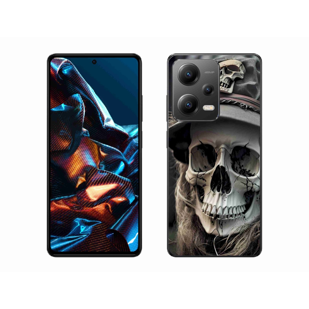 Zselés borítás mmCase a Xiaomi Redmi Note 12 Pro 5G-hez - sötét koponya
