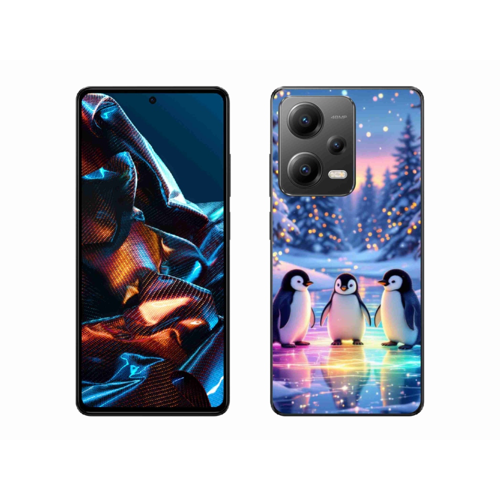 Gél borítás mmCase a Xiaomi Redmi Note 12 Pro 5G számára - pingvinek