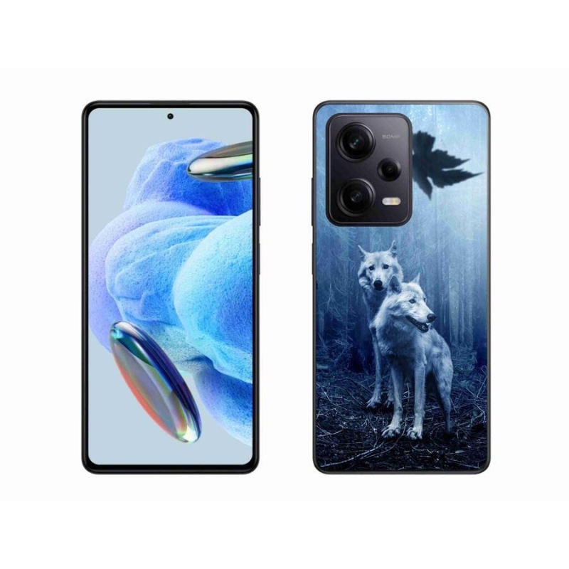 Zselés borítás mmCase a Xiaomi Redmi Note 12 Pro+ 5G számára - farkasok az erdőben