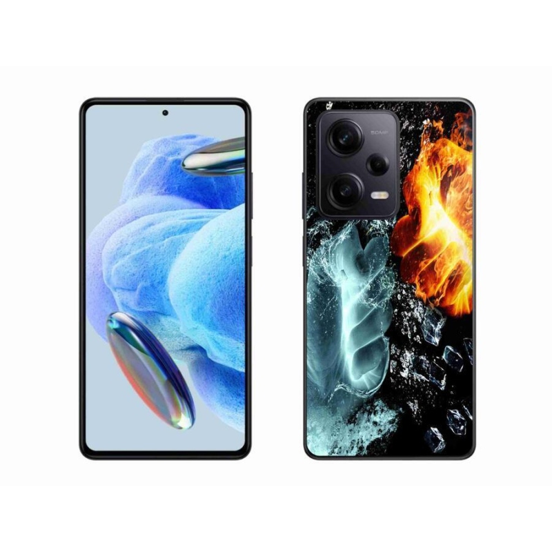Gél borítás mmCase a Xiaomi Redmi Note 12 Pro+ 5G - víz és tűz számára