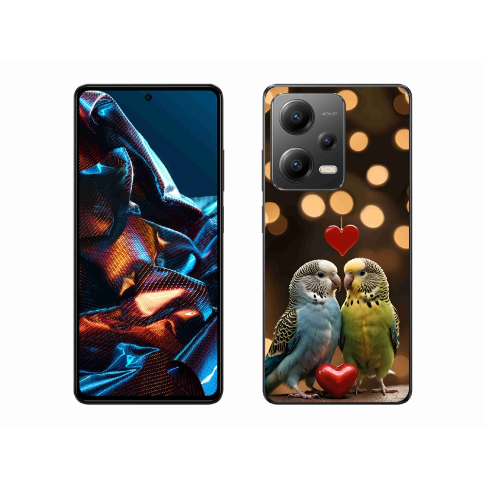 Gél borítás mmCase a Xiaomi Redmi Note 12 Pro 5G-hez - szerelmes papagájok