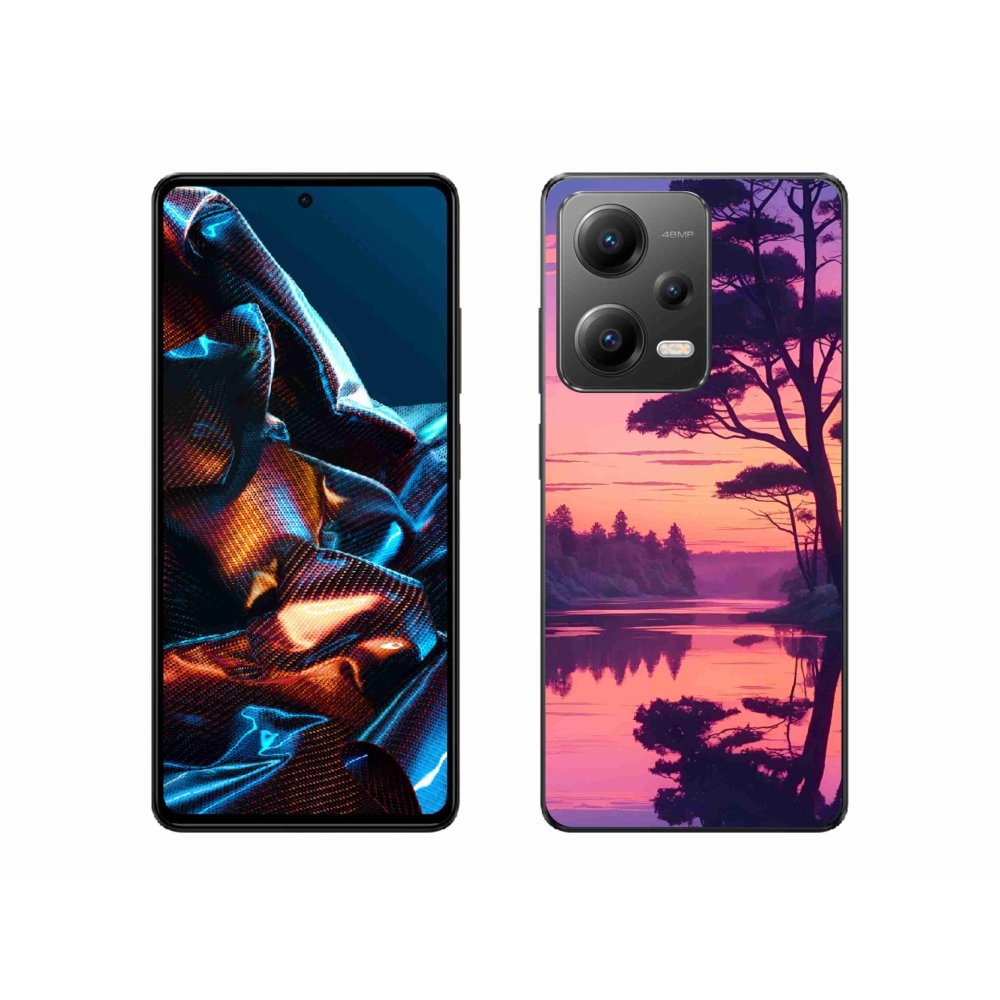 Gél borítás mmCase a Xiaomi Redmi Note 12 Pro 5G számára - naplemente a tó felett