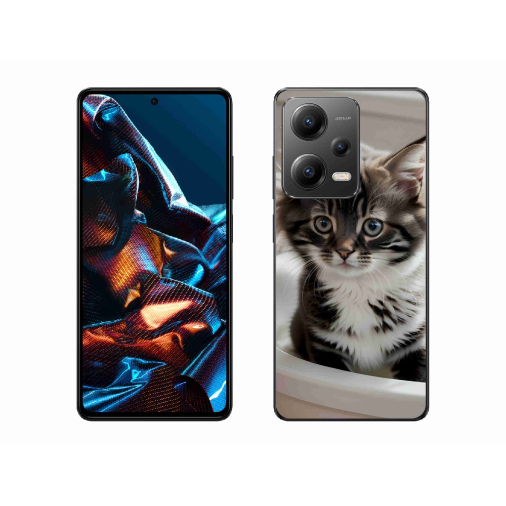 Gél borítás mmCase a Xiaomi Redmi Note 12 Pro 5G számára - kíváncsi cica