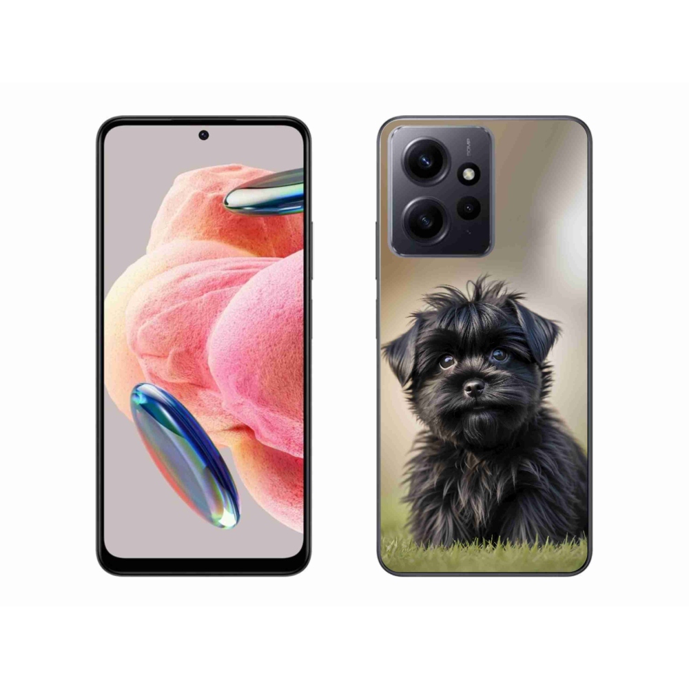 Gél borítás mmCase a Xiaomi Redmi Note 12-hez - aranyos fekete kutya