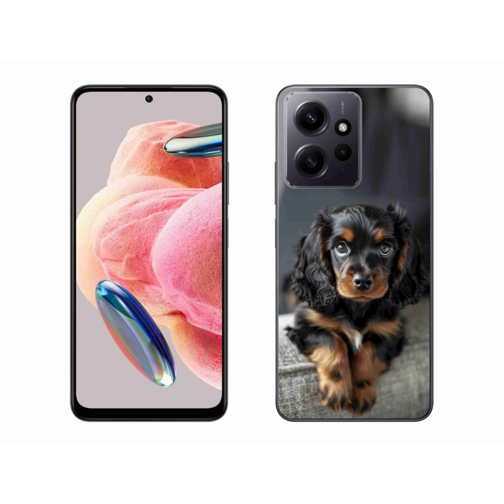 Gél borítás mmCase a Xiaomi Redmi Note 12-hez - aranyos hosszú szőrű tacskó