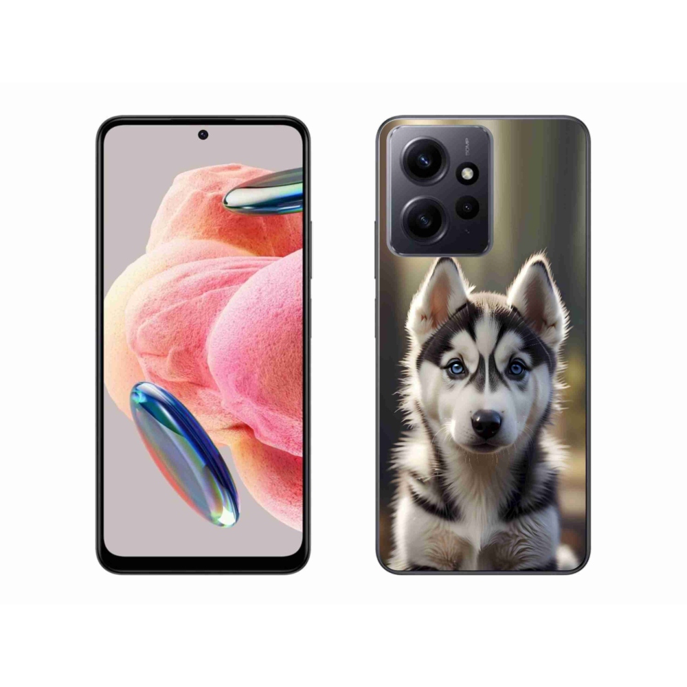 Gél borító mmCase a Xiaomi Redmi Note 12-hez - aranyos szibériai husky