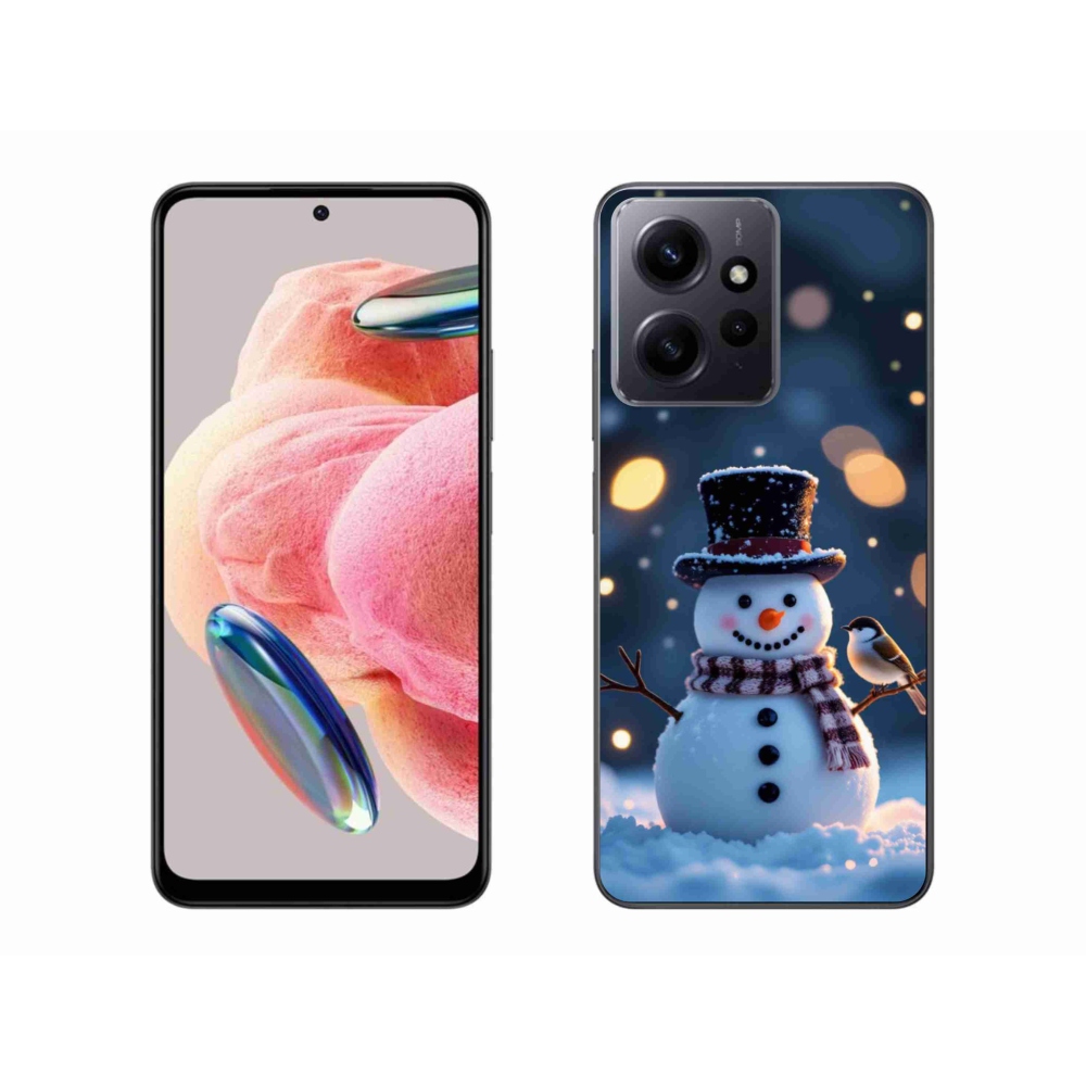 Gél borítás mmCase a Xiaomi Redmi Note 12-hez - karácsonyi hóember
