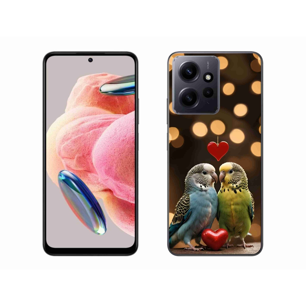 Gél borítás mmCase a Xiaomi Redmi Note 12-hez - szerelmes papagájok