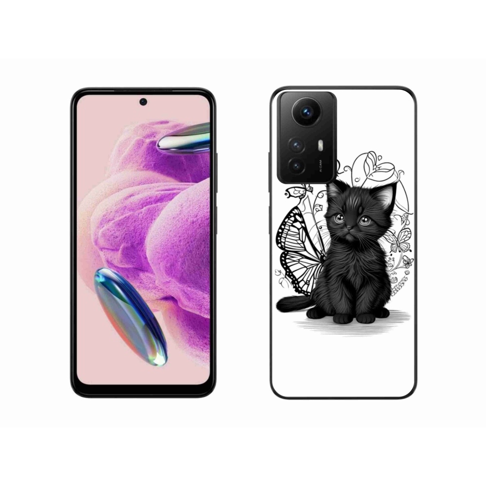 Gél borítás mmCase a Xiaomi Redmi Note 12S-hez - fekete cica