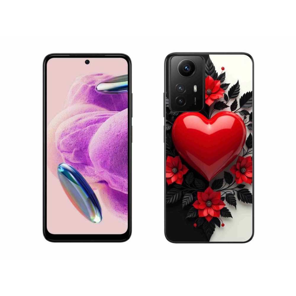Gél borítás mmCase a Xiaomi Redmi Note 12S-hez - piros szív