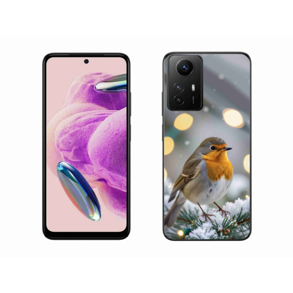 Gél borítás mmCase a Xiaomi Redmi Note 12S-hez - piros télen