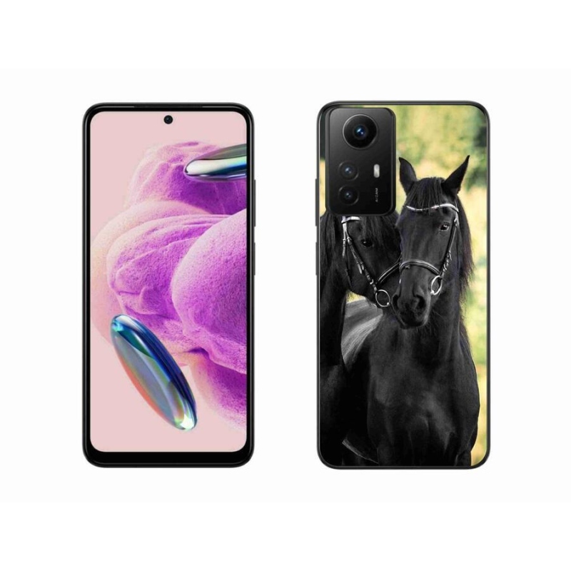Gél borítás mmCase a Xiaomi Redmi Note 12S-hez - két fekete ló