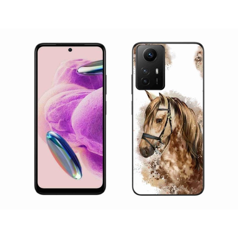 Gél borítás mmCase a Xiaomi Redmi Note 12S-hez - barna rajzfilm ló
