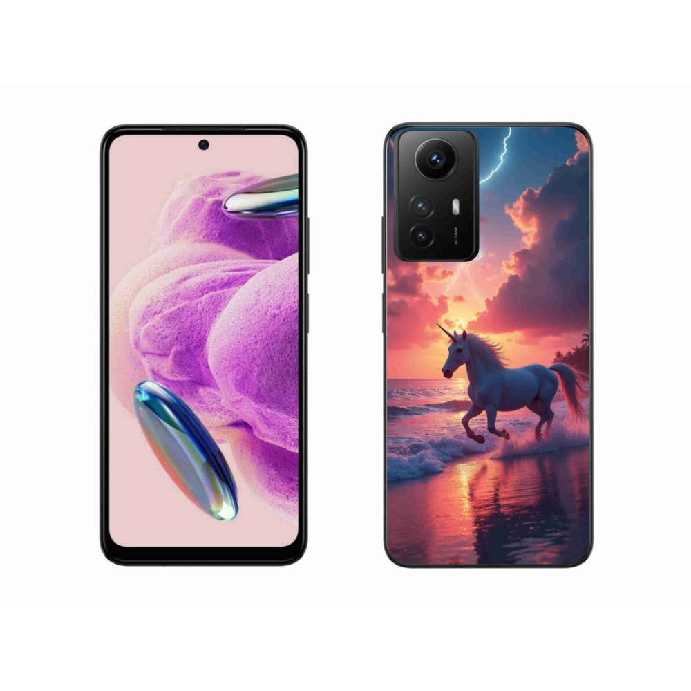 Gél borító mmCase a Xiaomi Redmi Note 12S-hez - egyszarvú a tengerparton